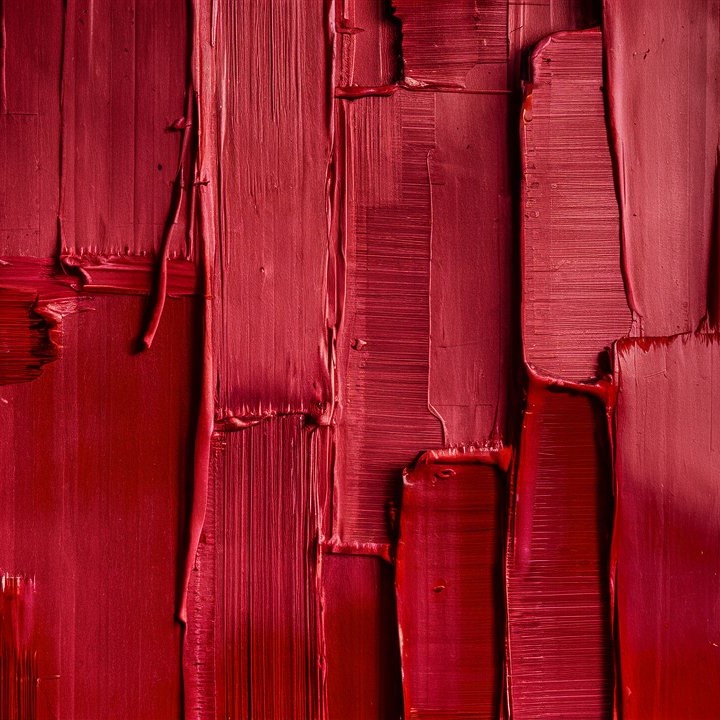 Thick red paint brush textured on the wall hd stock image