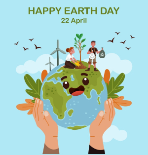 Happy International Earth Day 22 April Wishes Flat Vector Design Download For Free