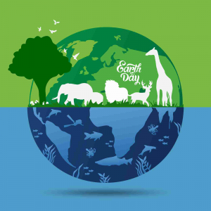 Happy earth day and water save image, vector earth day image