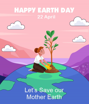 Happy International World Earth Day 22 April Wishes Flat Vector illustration Download For Free
