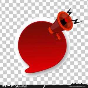megaphone with banner background png cdr
