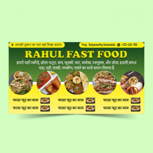 Delicious Indian fast food stall vector banner coreldraw cdr