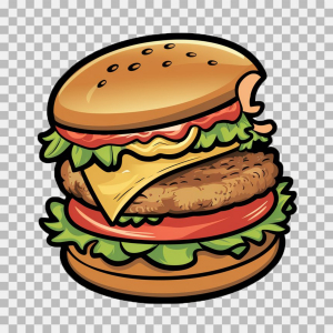 3D Burger Png image download for free