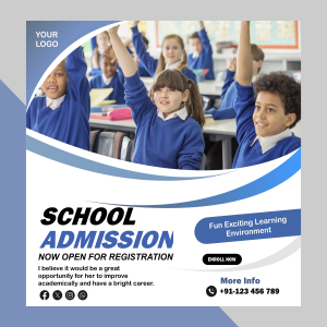 School Admission Poster And Banner Vector Design Download For Free