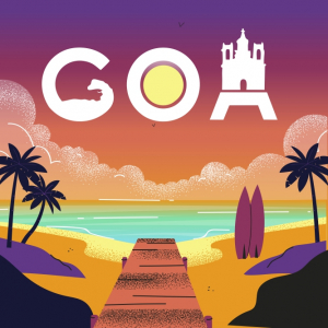Goa Beach Vector illustration Design Download For Fee With Cdr FIle