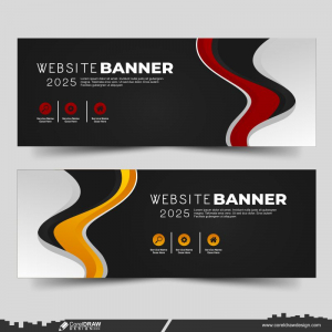 Abstract Website Banner Design download corel draw design