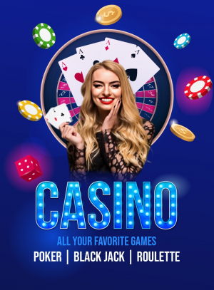 Casino promotion Banner Flyer Vector Design With Free CDR FIle