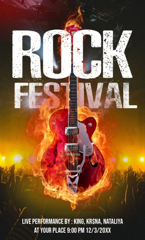 Rock Music Festival Creative Flyer Banner Design DOwnload For Free