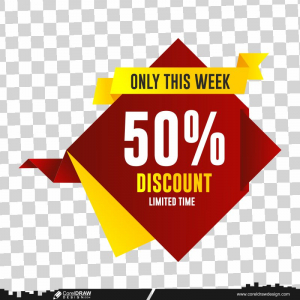 Discount only this banner vector cdr download