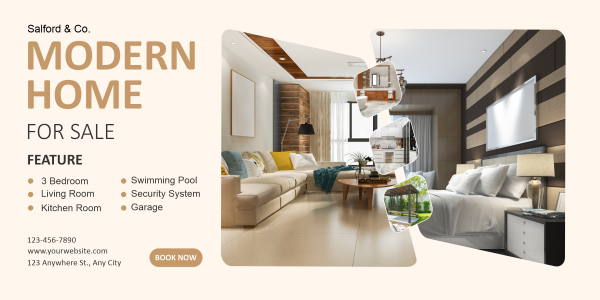 Modern Home For Sale Banner design download for free