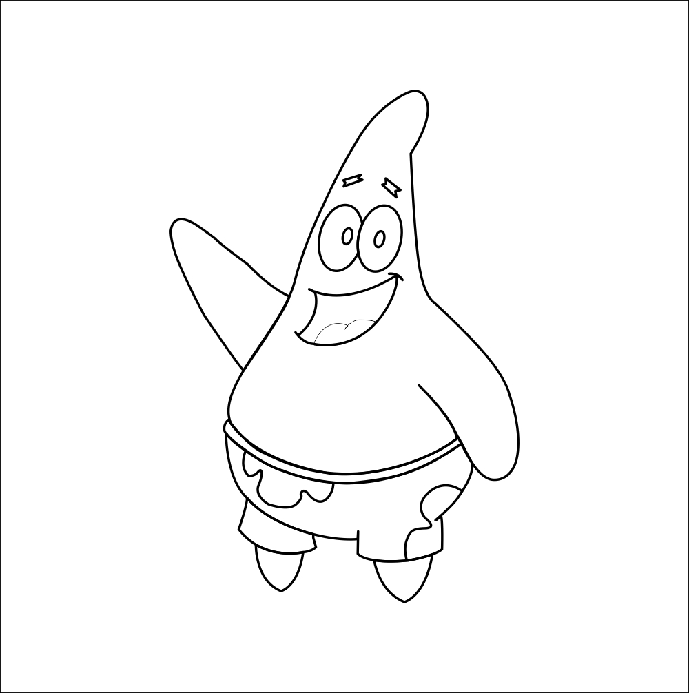 cartoon character on white background vector design for drawing for free
