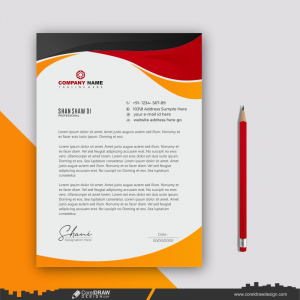 modern corporate business letterhead design CDR vector