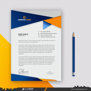 corporate business letterhead design CDR vector 