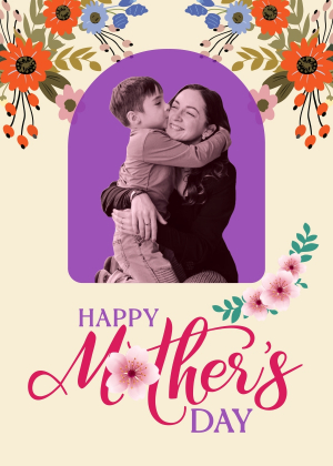 Happy Mother's Day Greeting Vector Cdr With Photo Frame