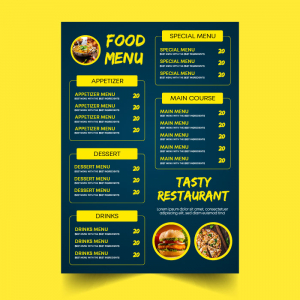 Colorful best restaurant menu vector coreldrawdesign