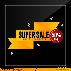 super sale 2024 banner vector cdr download