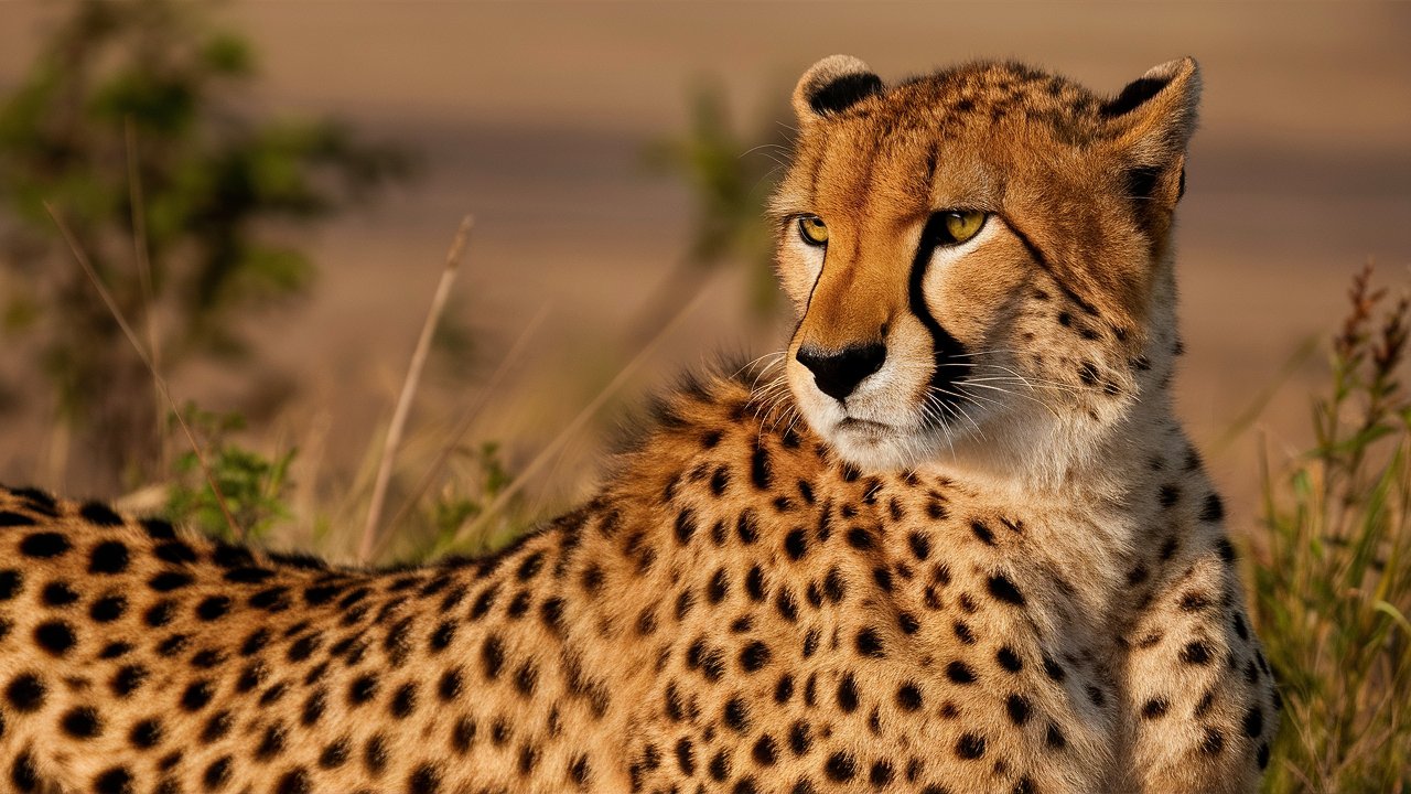 Closeup of big cat cheetah hd stock image