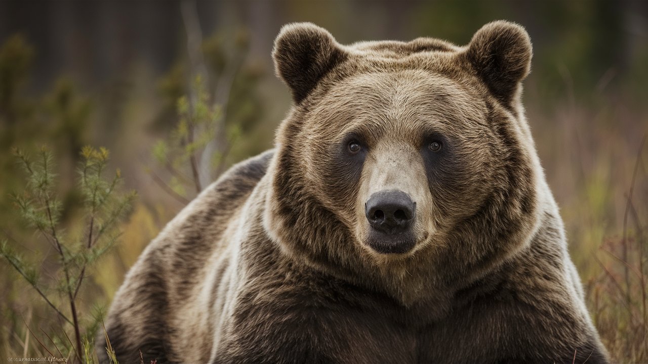 Closeup of majestic bear wildlife photography