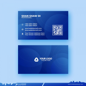 corporate abstract blue business card design cdr download