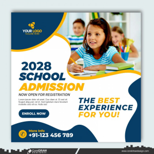 indian school banner with indian students template design