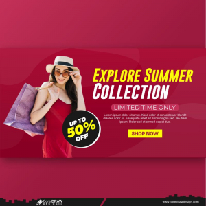 explore summer banner 2024 design cdr download Now