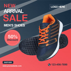 Modern sport fashion shoes brand product social media post and banner design for free