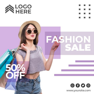 New summer sale off discount template banner post