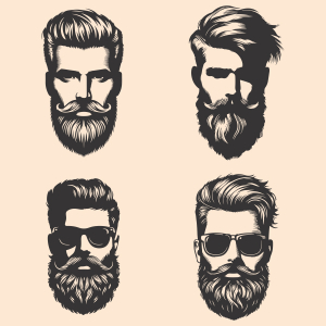 Free vector beard designs CDR file download for free