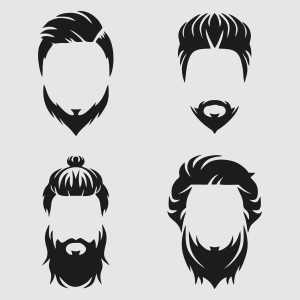 Free vector beard and hair designs CDR file download free