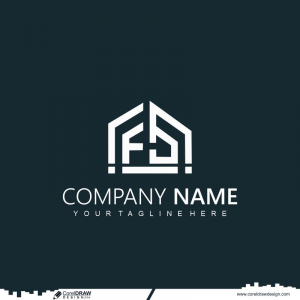 real estate logo design template cdr vector 