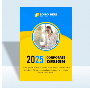 Corporate duotone minimal poster vector template