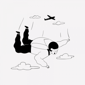 Man Doing SkyDiving Vector illustration Download For Free
