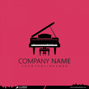 Piano Studio Logo Design Cdr Vector 