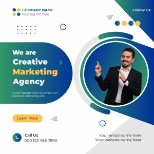 We Are Creative Marketing Agency poster design CDR file download free