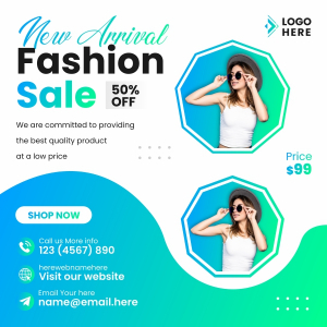 New Arrival Fashion Sale poster design CDR  download free