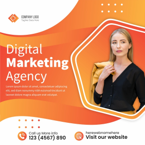 Digital Marketing Agency poster design CDR download free