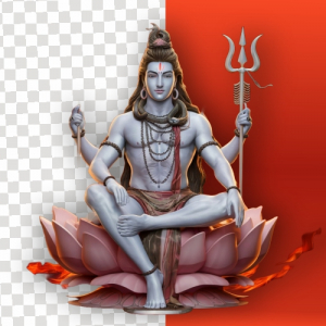 A stunning 3D render of Lord Shiva, the Hindu god Png Image HD Quality Free Download 