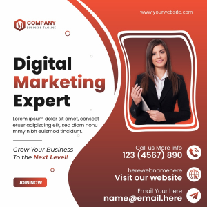 Digital Marketing Agency poster design CDR file download now free