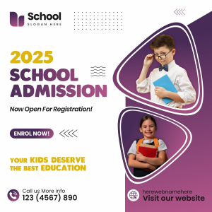 2025 School Admission poster design CDR file download free