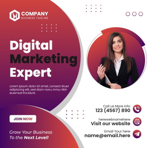 Digital Marketing Expert poster design CDR download now free