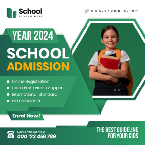 2025 School Admission poster design download for free