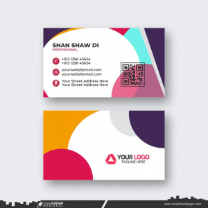 colorfull abstract business card design dowanload 