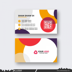 colorfull abstract business card design dowanload free 