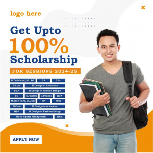 Beautiful scholarship banner vector