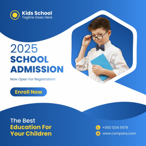 2025 School Admission poster design download now free