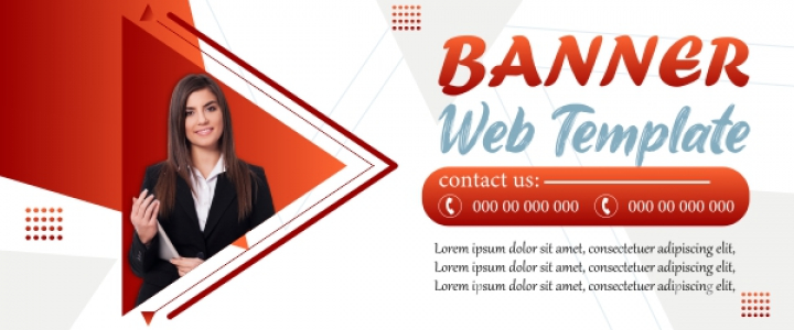 Banner Web template design CDR file download for free