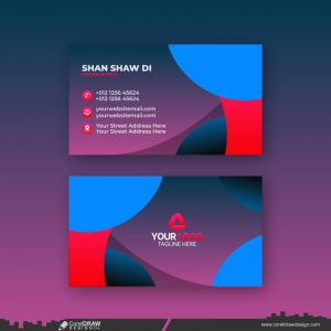 abstract colorfull business card dowanload design 