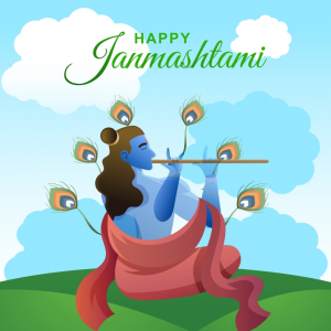 Happy  Janmashtami 2024 Greeting Vector illustration Banner Template Design Download For Free