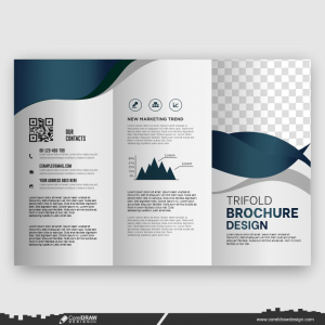 customize corporate business trifold brochure design template vector