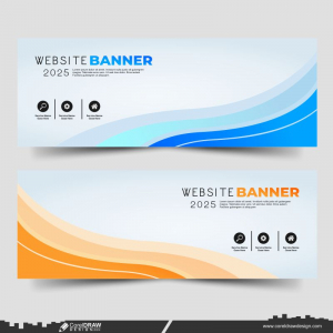 Two Color Website Design Banner Premium Design